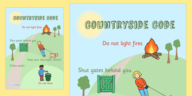 Countryside Code Poster - countryside, country, poster, display