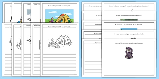 Story Starters for Kids and Blank Creative Writing Templates – Tim's  Printables