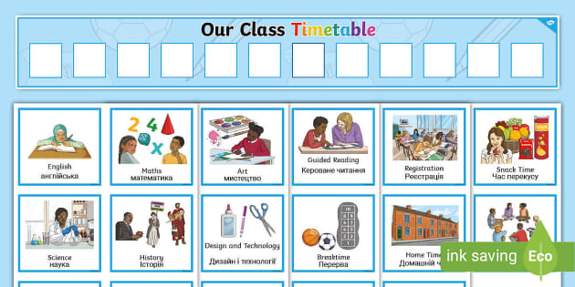 english class schedule clipart