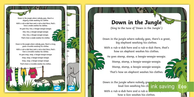Down In The Jungle : Bath Time Song