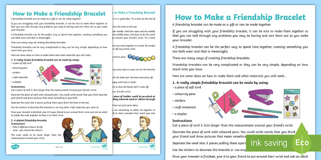 Making Friendship Bracelets Instructions  Studyladder Interactive Learning  Games