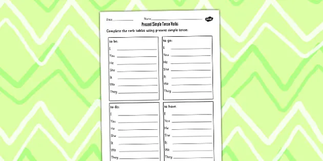 present simple verbs worksheet grammar activity