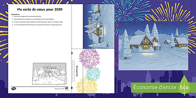 Carte De Vœux 18 Chalets Enneiges