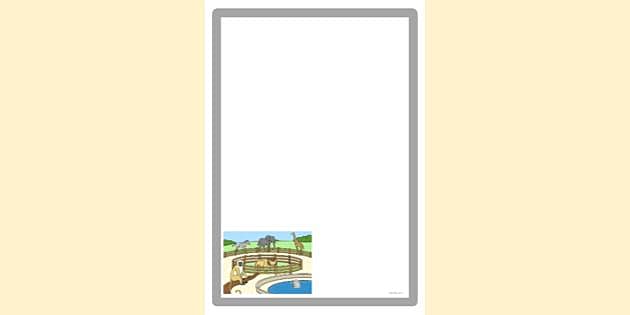 FREE! - Simple Blank Zoo Border | Page Borders | Twinkl