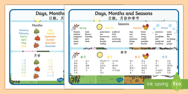 Get days month. Days and months. Days in month. Days months Seasons. Months in Chinese.