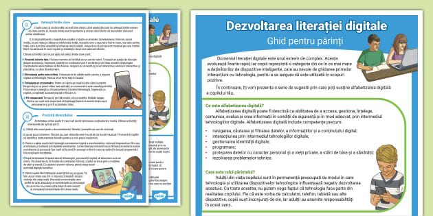 Cum să sprijini literația digitală a copilului – Ghid pentru părinți