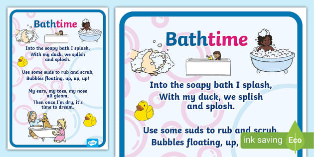 Bathtime Poem (Hecho por educadores) - Twinkl