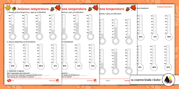 Jesienna Temperatura Odczyt Termometru Zapis Stopni