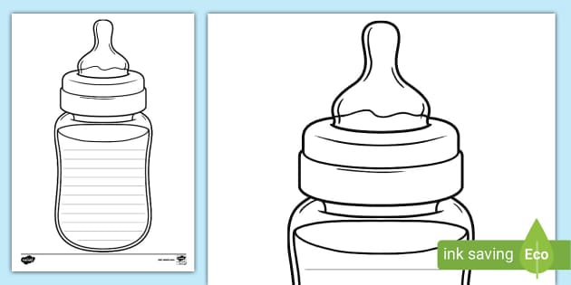 Baby Bottle Writing Template (teacher made) - Twinkl