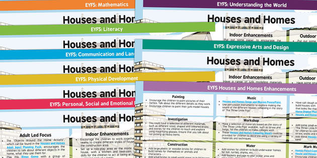 EYFS Houses and Homes Lesson Plan and Enhancement Ideas
