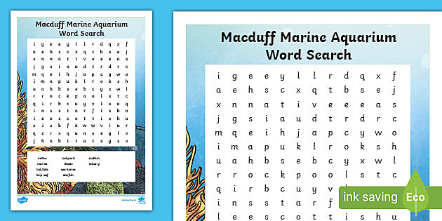Aquarium Word Search for Kids – Downloadable & Printable