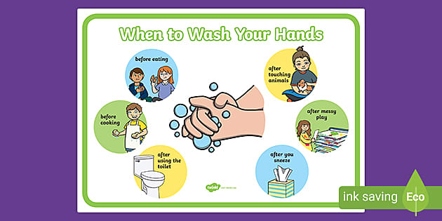 hand washing poster for preschoolers