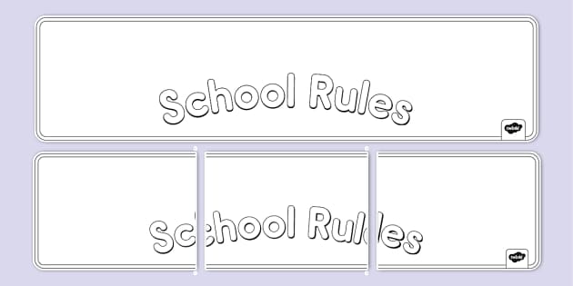 School Rules Collaborative Drawing Display Banner - Twinkl