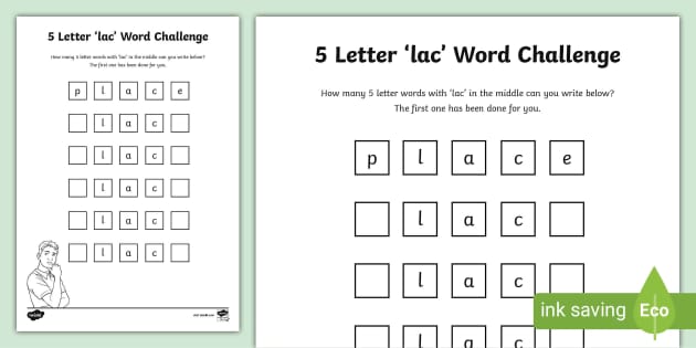 5 letter word beginning with lac