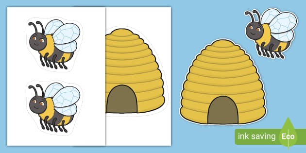 Bee and Beehive Cut-Outs - Bee Resources - Primary Art