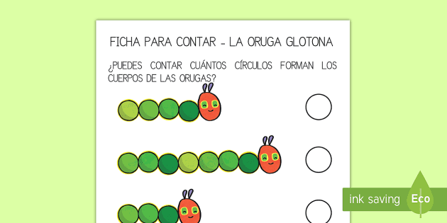 las fichas de la oruga muy hambrienta