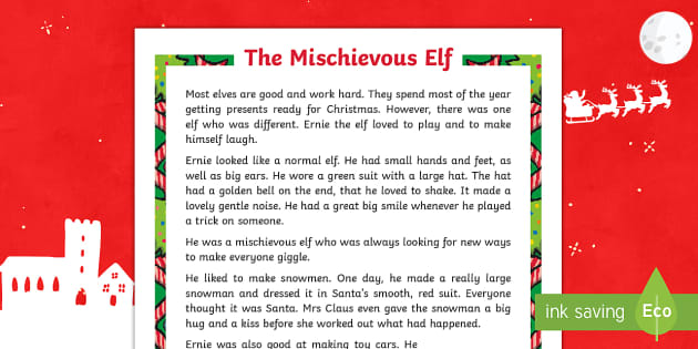 The Mischievous Elf Christmas Story (teacher made) - Twinkl
