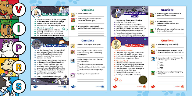 Ks1 60 Second Reads Space Activity Pack Teacher Made