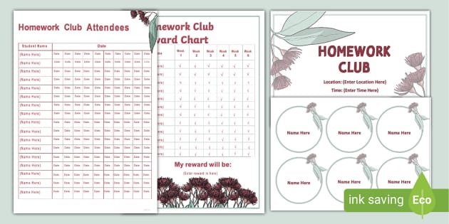 homework club poster template