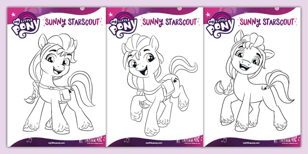 FREE! - My Little Pony Sunny Colouring Pages (teacher made)