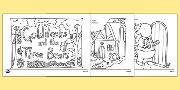 goldilocks and the three bears coloring pages preschool