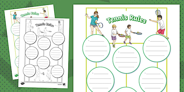 Tennis Rules Writing Template (Teacher-Made) - Twinkl