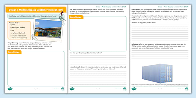 Design a Shipping Container Home (STEM) (teacher made)