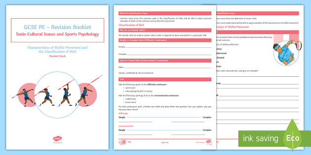 GCSE PE: Skilful Movement and Classification Revision Booklet