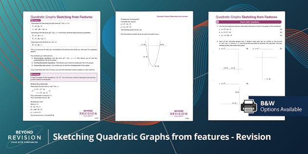 Sketch Quadratic Graphs video and practice