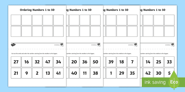 ordering numbers 1 50 activity grades 4 6 easy download