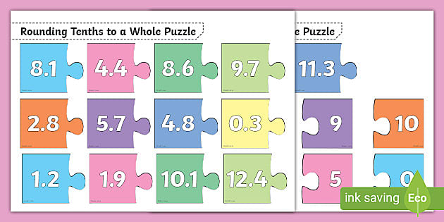 Rounding to One Decimal Place Coloring Puzzle by Arithmetints