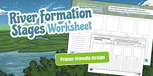 River Riding Math Worksheet River Formation Stages Worksheet
