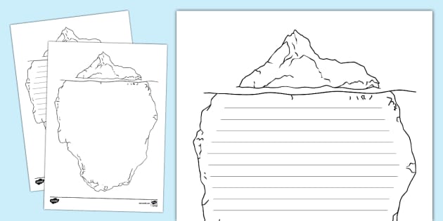 Iceberg Writing Frame (teacher made) - Twinkl