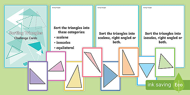 Sorting Triangles Challenge Cards (teacher made) - Twinkl