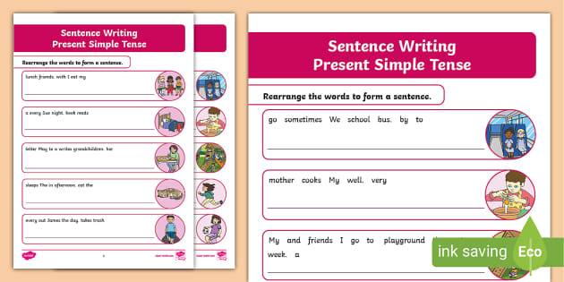 Present Simple Tense Worksheet Latihan Simple Present Tense