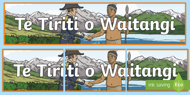 Te Tiriti O Waitangi Banner - Waitangi Day, Treaty Of