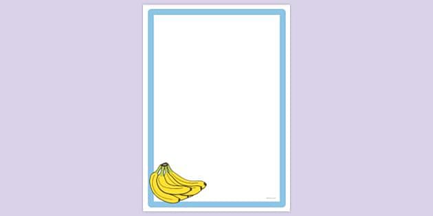 FREE! - Simple Blank Banana Page Border (teacher made)