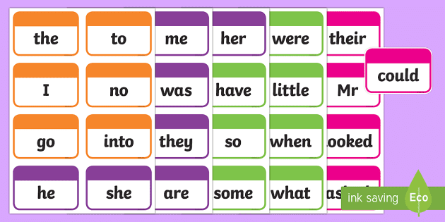 Letters and sounds phonics teaching resource Phase 2-5 Tricky Word Games