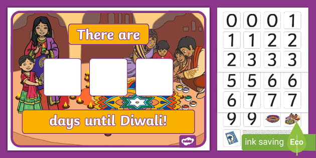 Free Diwali Countdown Display Poster Twinkl