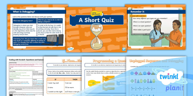 Computing: Questions and Quizzes: A Short Quiz Year 4 Lesson 2