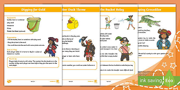 Pirate Birthday Games Activities Puzzles Mazes - FUN!