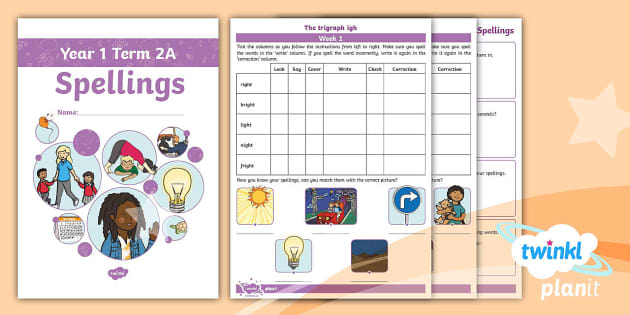 PlanIt Y1 Term 2A Look-Cover-Write-Check Spelling Practice Booklet