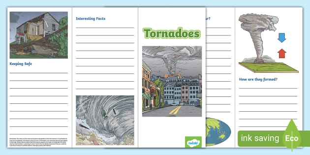 Tornadoes Leaflet Template (l&rsquo;enseignant a fait) - Twinkl