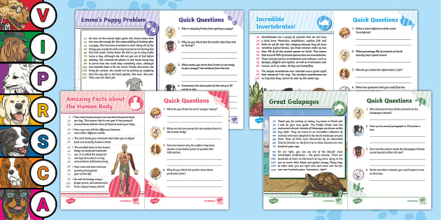 LKS2 60-Second Reads: Animals and Living Things Activity Pack