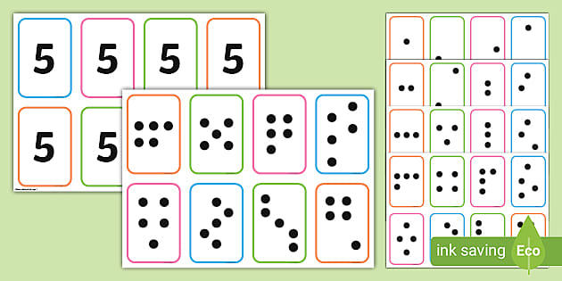 Dot cards - five dots