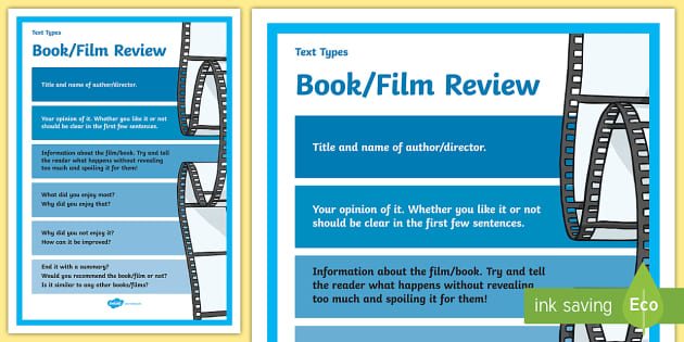 * NEW * Text Types Guide Book or Film Review Display Poster