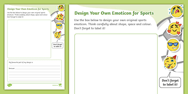 Design Your Own Emoticon for Sports Activity