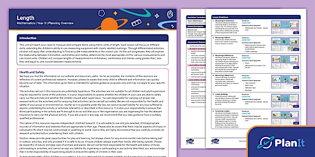 Year 3 Measurement: Length Planning Overview (teacher made)