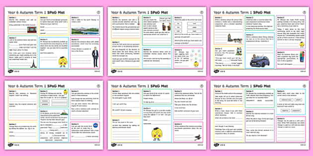 year 6 autumn term 1 spag activity mats teacher made