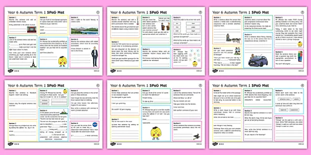 year 6 autumn term 1 spag activity mats teacher made